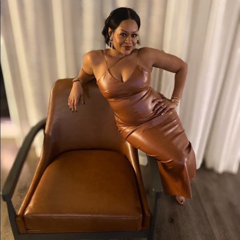 Faux leather dress!